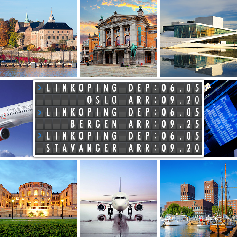 Har du upptäckt våra utmärkta förbindelser till Norge från Östergötland via ett snabbt byte på Kastrup? lkp norge
