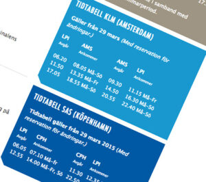 Sommartid = ny tidtabell och nya öppettider tidtabell