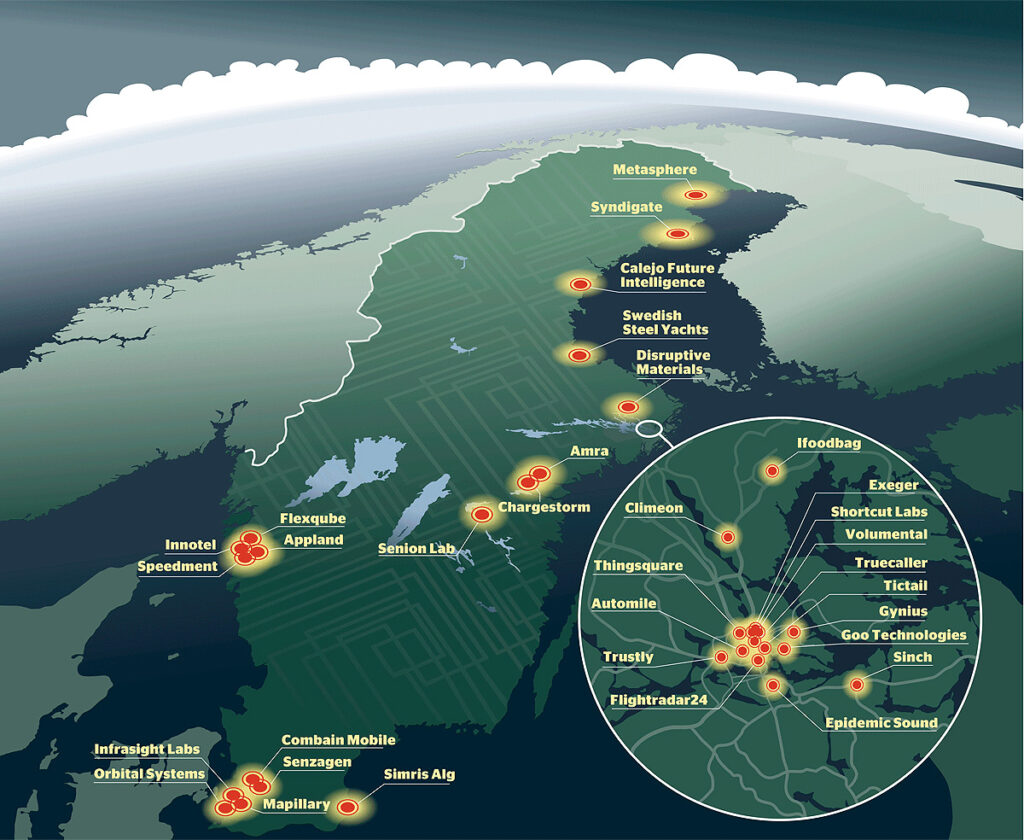 Tre av Sveriges hetaste unga bolag kommer från Östergötland 33listan karta 1200