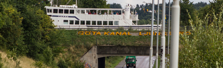 Ja till akvedukt i Söderköping akvedukt bergs slussar