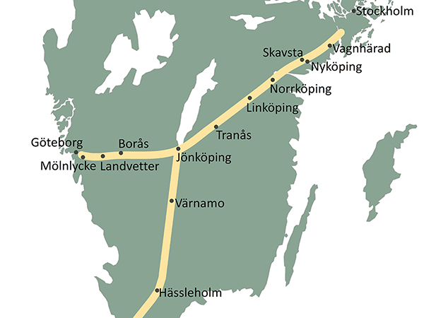 Linköping inte nöjda med förslaget webb2 karta forslag dragning stationsorter