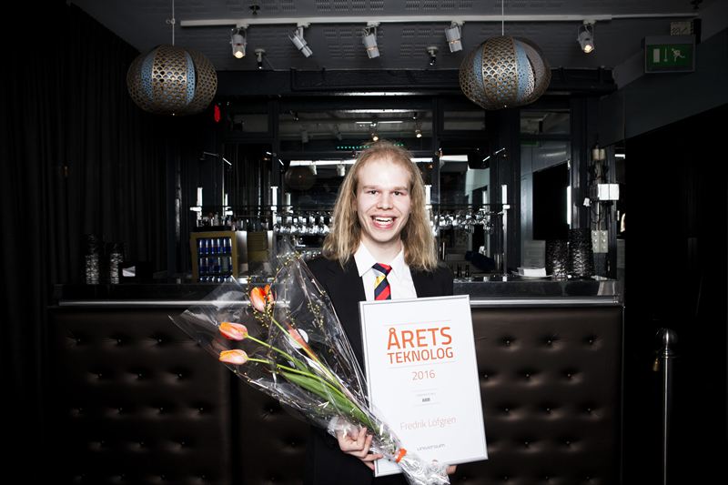 Fredrik Löfgren - Årets Teknolog 2016 fredrik löfgren Årets teknolog 2016