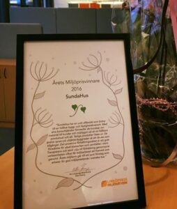 Miljöpris till SundaHus sundahus pris