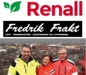 Fredrik Frakt och Renall går samman i ett gemensamt bolag inom miljöservice och entreprenad renall
