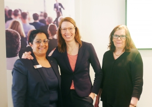 Från vänster: Jonna Castell, Ung Företagsamhet. Malin Ljung, Linköpings kommun. Karin Nyman, Linköpings kommun.