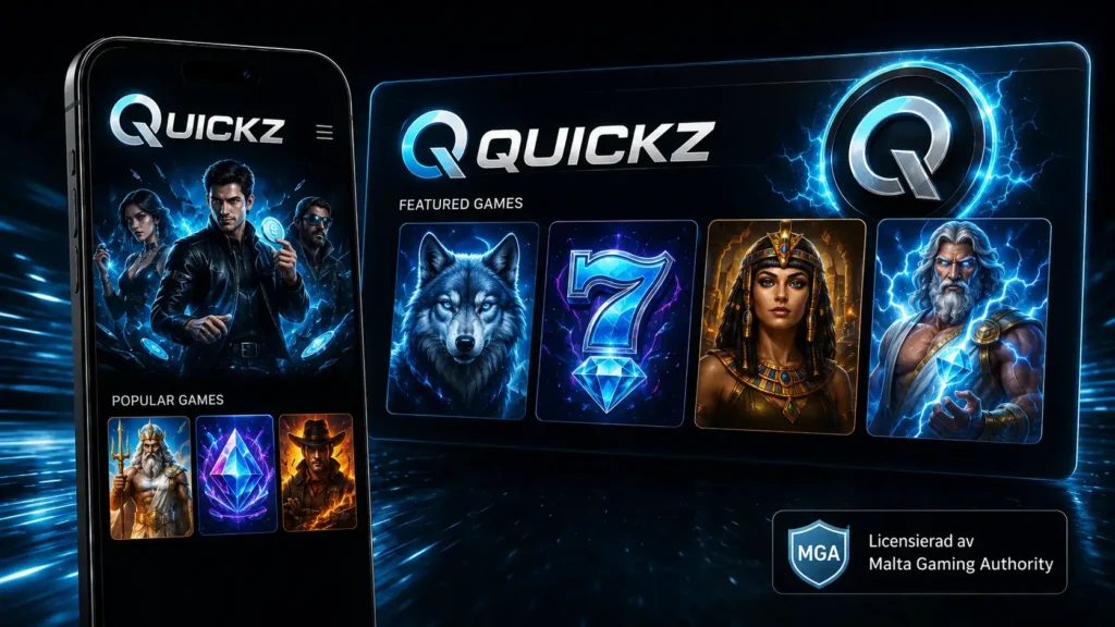 quickz är bäst för casino och sport utan svensk licens